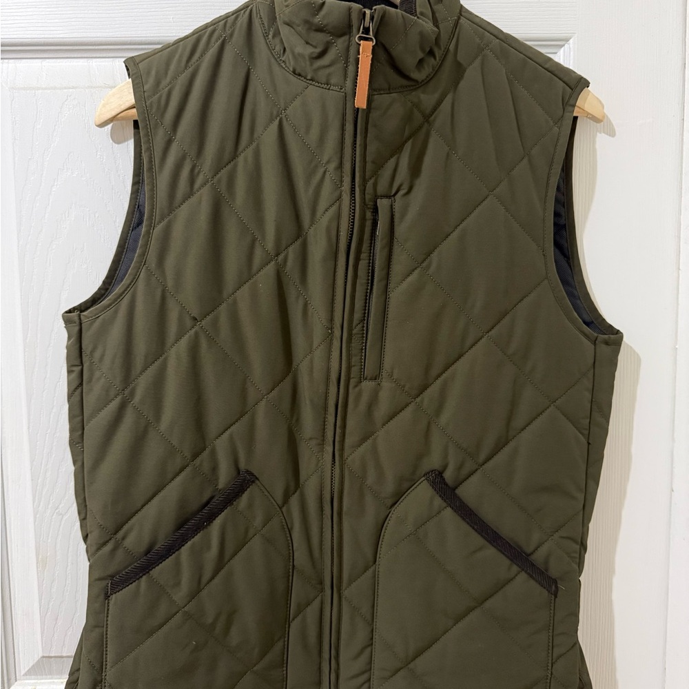 J. Crew Men's Green Quilted Vest